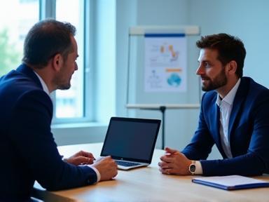 Homme d'affaires en séance de coaching linguistique
